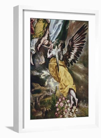 The Immaculate Conception (Detail of Angel-El Greco-Framed Giclee Print