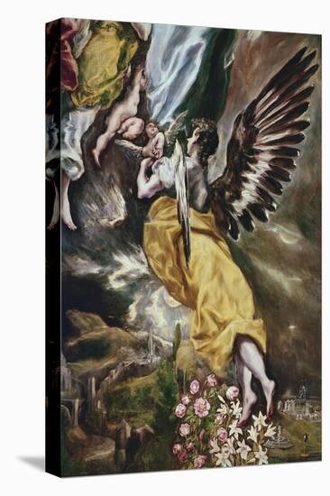 The Immaculate Conception (Detail of Angel-El Greco-Stretched Canvas