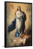 The Immaculate Conception of El Escorial', 1660-1665, Spanish School, Oil on canvas, 206  x 144 cm-BARTOLOME ESTEBAN MURILLO-Framed Poster