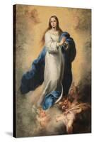 The Immaculate Conception of El Escorial', 1660-1665, Spanish School, Oil on canvas, 206  x 144 cm-BARTOLOME ESTEBAN MURILLO-Stretched Canvas