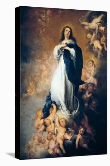 The Immaculate Conception "Of Soult"-Bartolome Esteban Murillo-Stretched Canvas