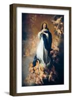 The Immaculate Conception "Of Soult"-Bartolome Esteban Murillo-Framed Art Print