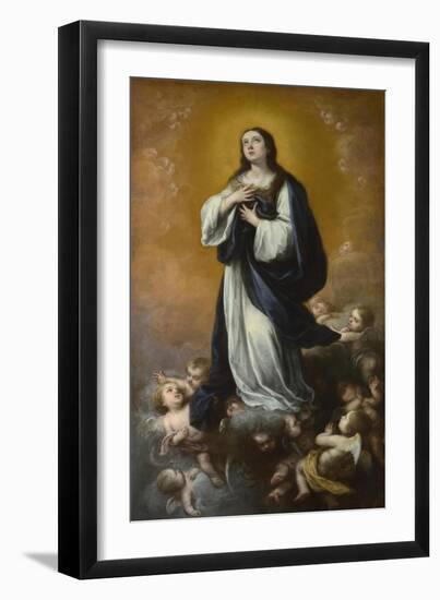 The Immaculate Conception of the Virgin, Mid of 17th C-Bartolomé Estebàn Murillo-Framed Giclee Print