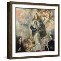 The Immaculate Conception with Two Donors, Ca 1661-Juan de Valdés Leal-Framed Giclee Print