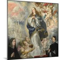 The Immaculate Conception with Two Donors, Ca 1661-Juan de Valdés Leal-Mounted Giclee Print