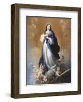 The Immaculate Conception-Bartolome Esteban Murillo-Framed Premium Giclee Print