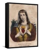 The Immaculate Heart of Mary-null-Framed Stretched Canvas