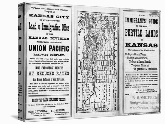 The Immigrants' Guide to the Most Fertile Lands of Kansas Pamphlet-null-Stretched Canvas