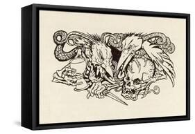 The Imp of Perverse-Arthur Rackham-Framed Stretched Canvas