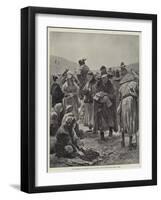 The Impending War Between China and Japan, Native Market Near Seoul, Corea-Richard Caton Woodville II-Framed Giclee Print