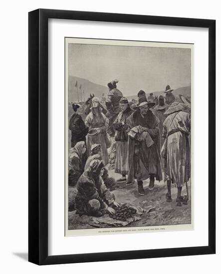 The Impending War Between China and Japan, Native Market Near Seoul, Corea-Richard Caton Woodville II-Framed Giclee Print