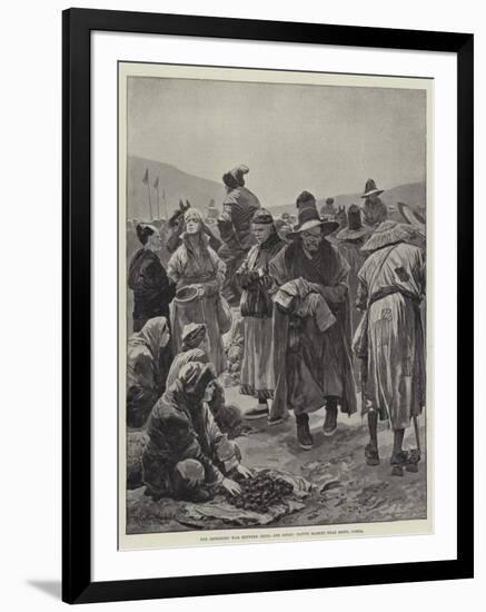 The Impending War Between China and Japan, Native Market Near Seoul, Corea-Richard Caton Woodville II-Framed Giclee Print