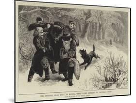 The Imperial Bear Hunt in Russia, Dead, the Emperor of Austria's Prize-Samuel Edmund Waller-Mounted Giclee Print