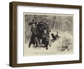 The Imperial Bear Hunt in Russia, Dead, the Emperor of Austria's Prize-Samuel Edmund Waller-Framed Giclee Print