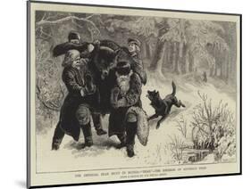 The Imperial Bear Hunt in Russia, Dead, the Emperor of Austria's Prize-Samuel Edmund Waller-Mounted Giclee Print
