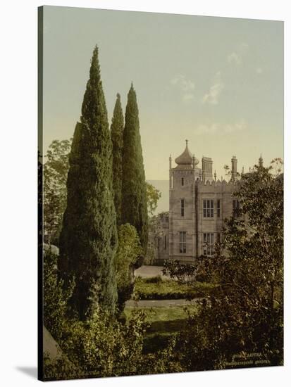 The Imperial Castle, Alupku or Alupka. The Crimea, Russia, , c.1890- c.1900-null-Stretched Canvas