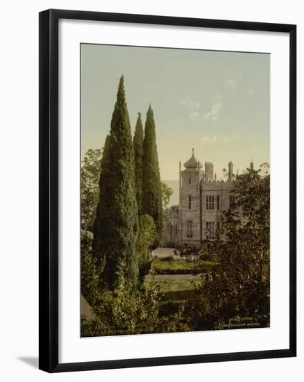 The Imperial Castle, Alupku or Alupka. The Crimea, Russia, , c.1890- c.1900-null-Framed Giclee Print