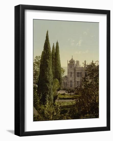 The Imperial Castle, Alupku or Alupka. The Crimea, Russia, , c.1890- c.1900-null-Framed Giclee Print