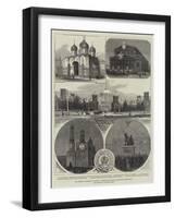 The Imperial Coronation at Moscow, Cathedrals and Palaces, with the Illuminations-null-Framed Giclee Print