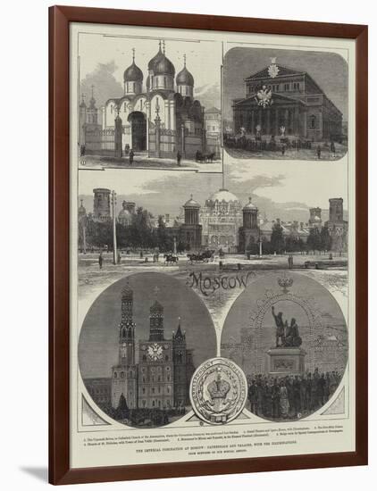 The Imperial Coronation at Moscow, Cathedrals and Palaces, with the Illuminations-null-Framed Giclee Print