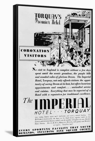 The Imperial Hotel, Torquay, 1937-null-Framed Stretched Canvas