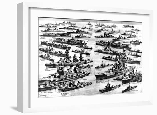 The Imperial Japanese Navy, Second World War, 1941-null-Framed Art Print