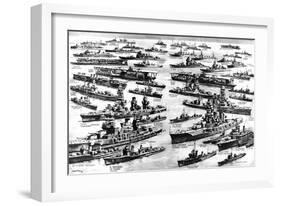 The Imperial Japanese Navy, Second World War, 1941-null-Framed Art Print