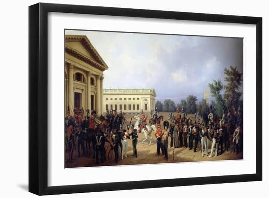 The Imperial Russian Guard in Tsarskoye Selo in 1832, 1841-Franz Kruger-Framed Giclee Print