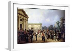 The Imperial Russian Guard in Tsarskoye Selo in 1832, 1841-Franz Kruger-Framed Giclee Print