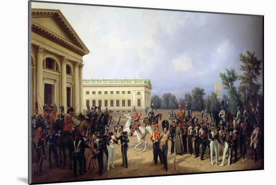 The Imperial Russian Guard in Tsarskoye Selo in 1832, 1841-Franz Kruger-Mounted Giclee Print