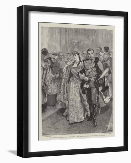 The Imperial Wedding at St Petersburg, the Bride and Bridegroom Leaving the Chapel-William Small-Framed Giclee Print