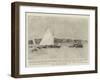 The Imperial Yacht-Club Regatta at Kiel, the German Emperor's Yacht Meteor Receiving the Prize-Eduardo de Martino-Framed Giclee Print