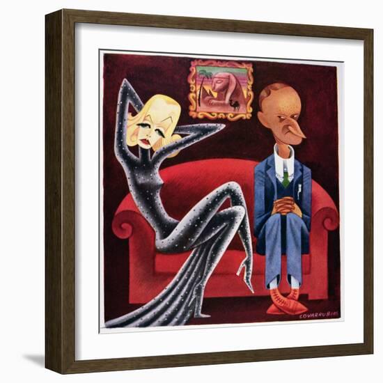 The Impossible Interview, Illustration from Vanity Fair Magazine, 1932-null-Framed Giclee Print