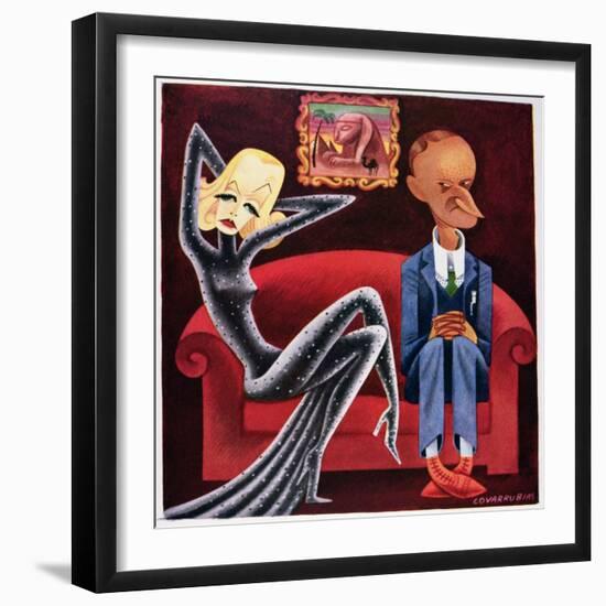 The Impossible Interview, Illustration from Vanity Fair Magazine, 1932-null-Framed Giclee Print