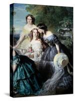 The Impress Eugenie (1826-1920) in 1855, 19Th Century (Oil on Canvas)-Franz Xaver Winterhalter-Stretched Canvas