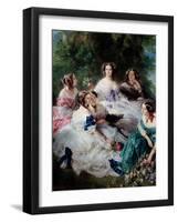 The Impress Eugenie (1826-1920) in 1855, 19Th Century (Oil on Canvas)-Franz Xaver Winterhalter-Framed Giclee Print