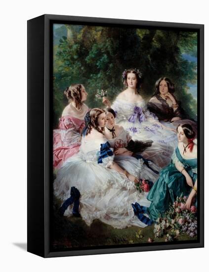 The Impress Eugenie (1826-1920) in 1855, 19Th Century (Oil on Canvas)-Franz Xaver Winterhalter-Framed Stretched Canvas