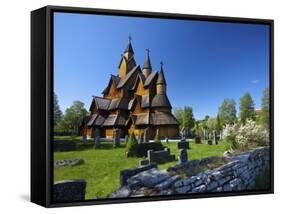 The Impressive Exterior of Heddal Stave Church, Norway's Largest Wooden Stavekirke-Doug Pearson-Framed Stretched Canvas