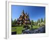 The Impressive Exterior of Heddal Stave Church, Norway's Largest Wooden Stavekirke-Doug Pearson-Framed Photographic Print