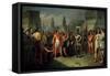 The Imprisonment of Guatimocin by the Troops of Hernan Cortes, 1856-Carlos Maria Esquivel-Framed Stretched Canvas