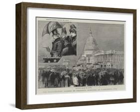 The Inauguration Address of President Harrison, at Washington, Usa-null-Framed Giclee Print