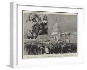 The Inauguration Address of President Harrison, at Washington, Usa-null-Framed Giclee Print