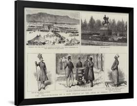 The Inauguration of a New Statue of the Shah of Persia at Teheran-null-Framed Giclee Print