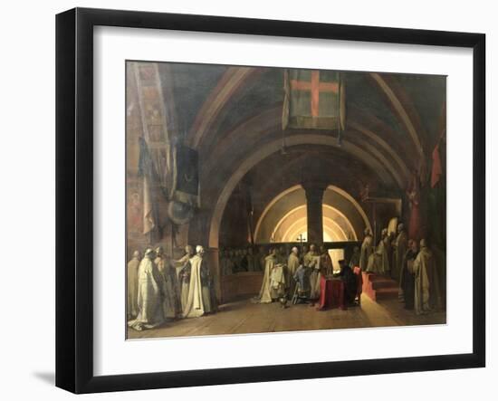 The Inauguration of Jacques de Molay into the Order of Knights Templar in 1295-Francois-Marius Granet-Framed Giclee Print