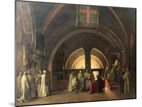 The Inauguration of Jacques de Molay into the Order of Knights Templar in 1295-Francois-Marius Granet-Mounted Giclee Print