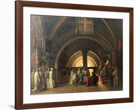 The Inauguration of Jacques de Molay into the Order of Knights Templar in 1295-Francois-Marius Granet-Framed Giclee Print