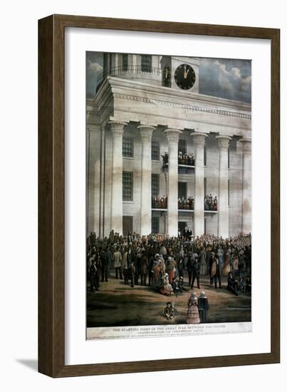 The Inauguration of Jefferson Davis, c.1861-James Massalon-Framed Giclee Print