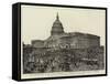 The Inauguration of Mr Grover Cleveland as President of the United States of America-null-Framed Stretched Canvas