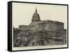 The Inauguration of Mr Grover Cleveland as President of the United States of America-null-Framed Stretched Canvas