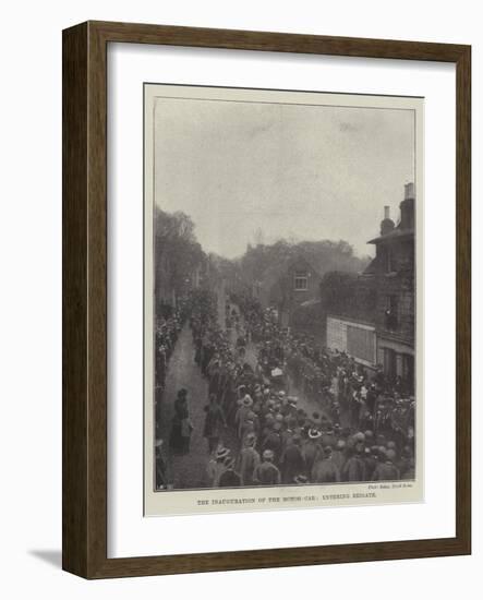 The Inauguration of the Motor-Car, Entering Reigate-null-Framed Giclee Print